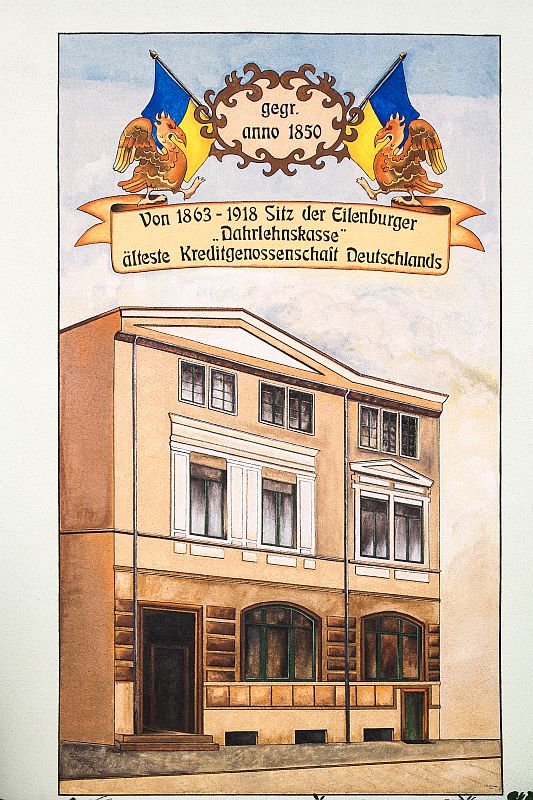 ▲ 독일에서 1850년에 창립한 엘렌스부르크 신용조합 ⓒ 엘렌스부르크의 니콜라이 광장