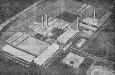 ▲ 신의주 방직공장과 화학섬유공장의 모형(노동신문 1958년 8월 30일)