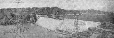 ▲ 복구 개건된 수풍수력발전소 (노동신문 1958년 8월 30일)